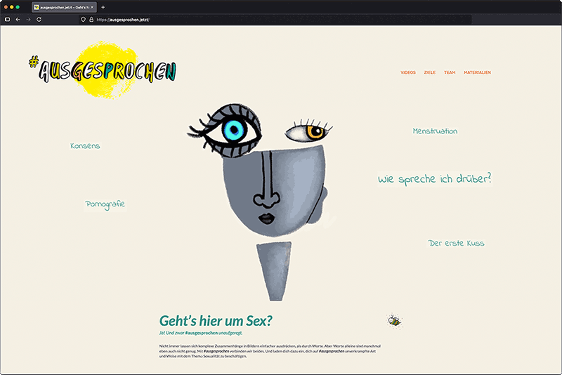 screenshot der website ausgesprochen.jetzt