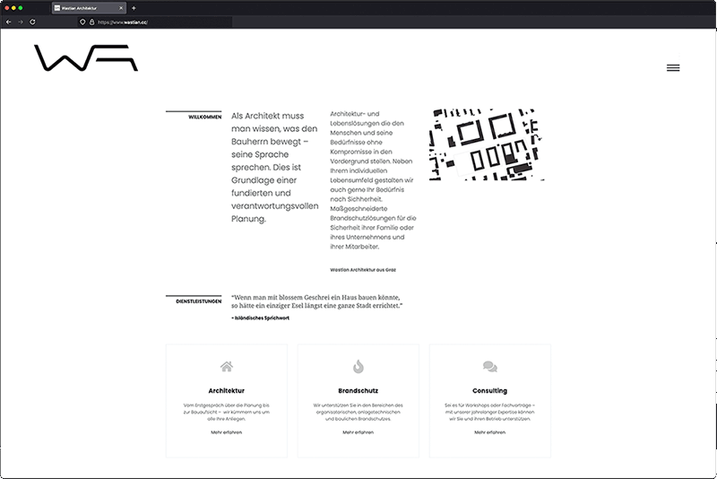 screenshot der website wastian.cc