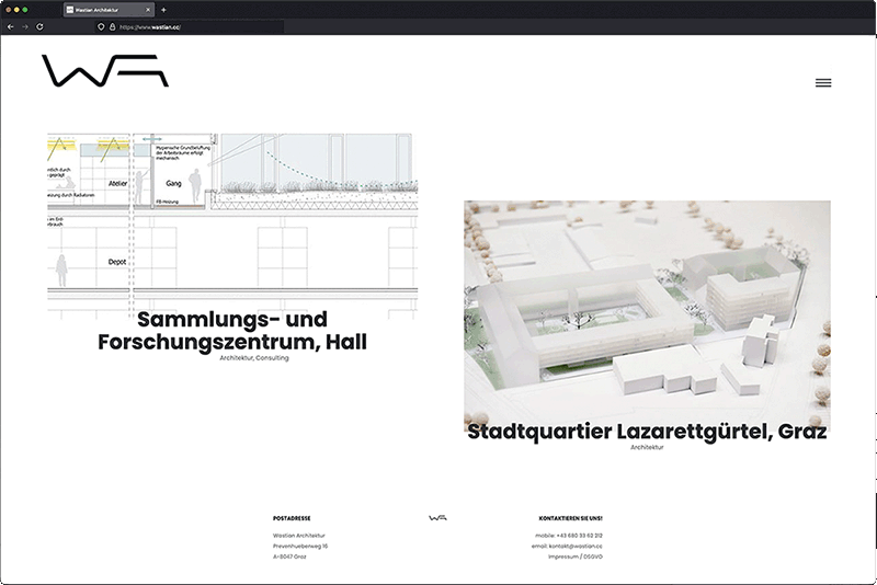 screenshot der website wastian.cc