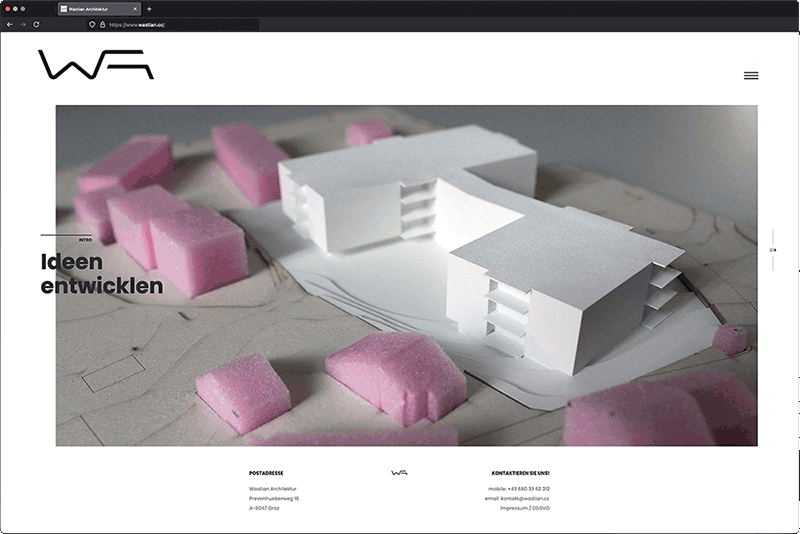 screenshot der website wastian.cc